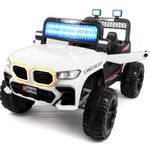 Kawaii Kids Battery Operated Electric Car for Kids Rideon Jeep with Remote Control, USB, Bluetooth and Windshield Lighting, for Kids 1 to 5 Years (Jeep, White)