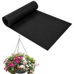 12 * 80inch Fabric Flower Pot Liner Roll, Felt Plant Pot Liner Roll, Easy to Cut Fabric Lining for Hanging Flower Baskets, Alternative Shell Liner, Felt Flower Pot Mat Cuttable Window Box Liner