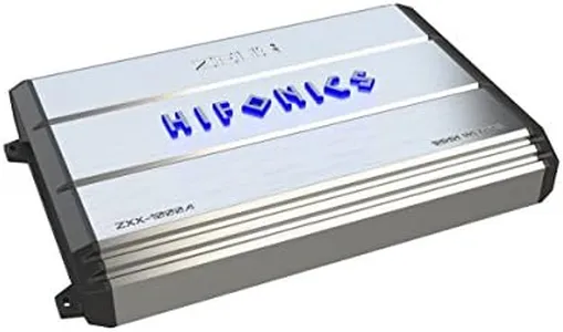 Hifonics ZXX-1000.4 Zeus Four Channel Car Audio Amplifier (Silver) – Class A/B Amp, 1000-Watt, Aluminum Heat Sink, Variable Electronic Crossover, Illuminated Logo