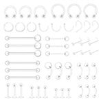 MixPiercing 48Pcs Clear Piercing Re