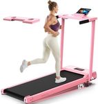 FUNMILY Incline Walking Pad Treadmill with Handle Bar, Folding Treadmills for Home Small, 3.5HP Portable Treadmill with Desk, 350 lbs Weight Capacity, Walking Pad with Remote Control and LED Display