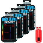 YBEATY 4 Pcs Magnetic Gas Level Indicator Gas Bottle Level Indicator Propane Calor Gauge Fuel Indicators Reusable for Tanks Travel Camping Home Kitchen Use Outdoor Barbecues Motorhome Gadgets