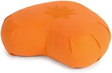 Yoga Studio Meditation Cushion Crescent Zafu Buckwheat - Lotus Leaf - Saffron