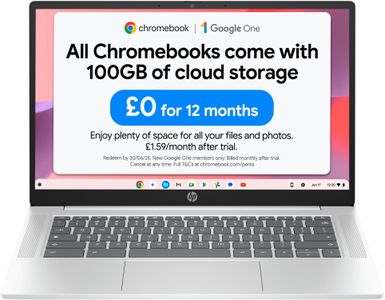 HP Chromebook 14 Laptop – 128GB, Glacier Silver