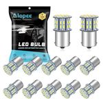 Alopee 1156 Led Bulb White 12 Pack 1141 Led Bulbs RV 1003 Led Bulb DC 12V Led RV Lights Interior Replacement for BA15S 5007 5008 7506 P21W Camper Light Bulbs Porch Light Boat Trailer Lights 3014 Chips