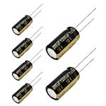 6 pcs Panasonic FM Series Electrolytic Capacitors - 10V 1200uf 20% Low Impedance