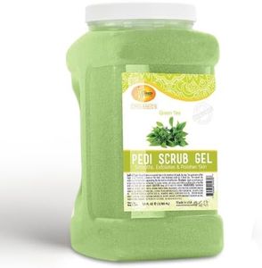 SPA REDI - Exfoliating Scrub Pumice Gel, Green Tea, 128 Oz - Manicure, Pedicure and Body Exfoliator Infused with Hyaluronic Acid, Amino Acids, Panthenol and Comfrey Extract