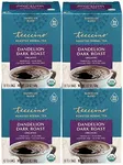 Teeccino Dandelion Tea – Dark Roast – Rich & Roasted Herbal Tea That’s Caffeine Free & Prebiotic with Detoxifying Dandelion Root, 10 Tea Bags (Pack of 4)