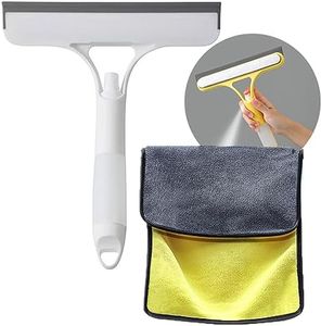 Window Cleaning Combo, Squeegee with A Sprayer, Microfiber Glass Cleaning Towel, for Glass Windows, Glass Doors Clean