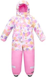 Gogokids Kids Snowsuit One Piece Ski Suit for Boys Girls 3-9 Years, Toddler Waterproof Winter Snow Suits Overalls