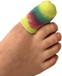 BOUNCEBACK BIG TOE Protective Socks Soft Cotton Medical sleeve for Big Toe | Diabetic Ulcers| Ingrown Toenail | Non-Slip Silicone Grip on Rim of Inner Cuff to prevent Twisting or Sliding Off, Tie Dye,