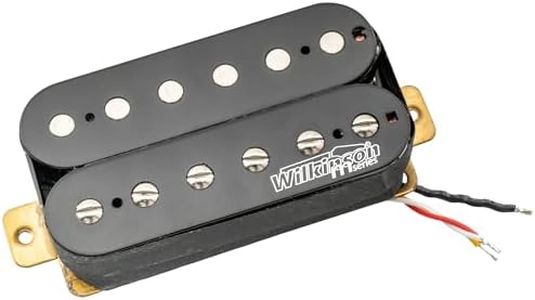 Wilkinson WOHHB Ceramic Overwound Open Style Humbucker Bridge Pickup for Electric Guitar, Black