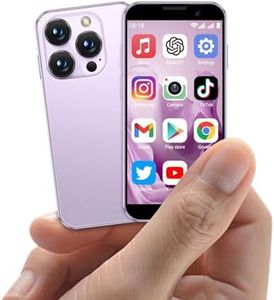 3.0” HD Touch Screen Mini Smartphone, Unlocked Android Mini Phone, Face Recognition, Dual SIM, WiFi, GPRS, Ultra-Thin Body for Kids Phone, Cell Phone with Quad-Core Pink