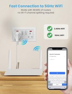 EIGHTREE 5GHz Smart Plug 13A – WiFi Outlet, Voice Control