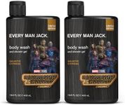 Every Man Jack Body Wash - Marvel Guardians of the Galaxy | 13.5-ounce Twin Pack - 2 Bottles Included | Naturally Derived, Parabens-free, Pthalate-free, Dye-free, and Certified Cruelty Free