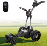 KEMIMOTO ApexR Electric Golf Cart with Power Assist Mode, 492FT Remote Control, Dual 240W Motor 36 Hole Battery, IPX5 Water Resistant Compact Folding Golf Caddy w/USB-C, Drink & Umbrella Holder