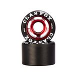 CLAS FOX 95A Speed/Derby Wheels Aluminum Roller Skate Wheels Outdoor Roller Replacement wheel (Set of 8) (Black PU Red Core)