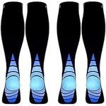 Calves Kelson (2 Pairs) Compression Socks/Stockings for Men & Women.Speed Recovery BEST Graduated Athletic Fit for Travel, L-XL