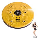 Mapache 5 in 1 Tummy Twister Power Mat, Magnetic Therapy, Body Weight Reducer, Acupressure Pyramid, Foot Exercise Rotating Board Machine for Men Color (Yellow)