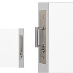 Dontay Pocket Door Edge Pull Brushed Nickel, Push Automatic Bounce Switch, Hidden Handle, Sliding Door Pull Hardware, Flush Pull Ring, Easier to Grasp and Use (1, Satin Nickel)