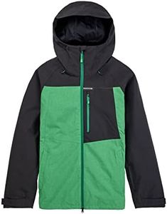 Burton Men's Lodgepole Snowboard Jacket, True Black/Clover Green, XS UK