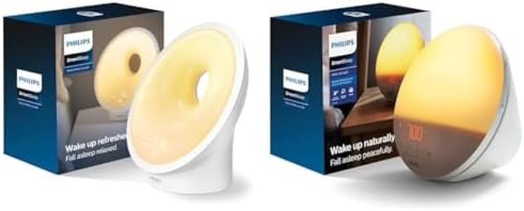 Philips SmartSleep Sleep and Wake-Up Light, Simulated Sunrise and Sunset & Wake-up Light, Colored Sunrise and Sunset Simulation, 5 Natural Sounds