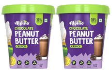 ALPINO Chocolate Peanut Butter Crunch 2kg - Roasted Peanuts, Chocolate Paste, Brown Sugar & Sea Salt - 24g Protein, Gluten Free, Vegan – Plant Based Peanut Butter Crunchy - 1kg, Pack of 2