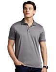 Symbol Premium Men's Super Soft Classic Polo T-Shirt: Regular Fit (SYP-A22-PL-01_Grey_L)