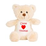 Personalised Valentines Teddy Bear, Custom Valentines Day Gift for Her, Couples Names, Soft Toy Plush for Girlfriend or Boyfriend, Valentines Day Present