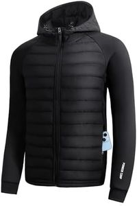 Pioneer Camp Winter Jackets for Men Lightweight Puffer Running Jacket Hybrid Winter Warm Windbreaker Insulated Thermal Coat Hiking Sports