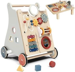 3 in 1 Wooden Baby Push Walker, Montessori Push Walker for Babies 12 Months