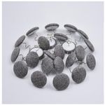 24 PCS Upholstery Tacks - Twist Pins Upholstery, Fabric Covered Button Twist Pins for Upholstery, Slipcovers and Bedskirts (Medium Grey)