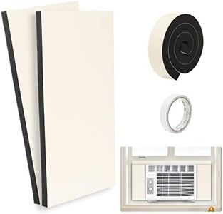 HOXHA Air Conditioner Foam Insulation Window Kit 2 Pack, AC Side Panels Kits, Air Conditioner Accessories Seal, 17 inch×9 inch ×7/8 inch,White