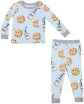 Mud Pie baby boys Boys' Set, Blue, Mud Pie Milk and Cookies Pajama Set Blue 2 Toddler, Blue, 2T US