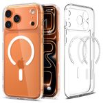 Spigen Ultra Hybrid MagFit Case for iPhone 17 Pro Max (2025), Compatible with MagSafe Accessories [Anti-Yellowing] [Dura Clear] [Military-Grade Drop Protection] - Clear White