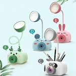 Prezzie Villa 4in1 Table Lamp Night Lamp with Pencil Sharpener Pen Stand Mobile Stand for Girls Boys (Battery not Required)