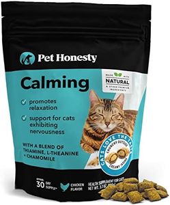 PetHonesty Calming Chews for Cats - Helps Reduce Stress and Cat Anxiety Relief - Behavioral Support & Promotes Relaxation for Travel, Boarding, Vet Visits, Separation Anxiety -Chicken (30-Day Supply)