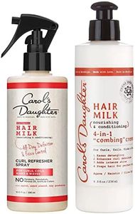 Carol’s Daughter Hair Milk Refresher Spray and 4 in 1 Combing Creme Hair Detangler Gift Set for Natural Curly Hair Providing All Day Definition & Frizz Control – made with Agave Nectar and Olive Oil