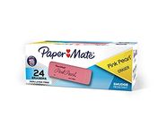 Paper Mate 70520 Pink Pearl Erasers, Medium, 24 Count