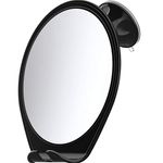 HONEYBULL Shower Mirror Fogless for Shaving - with Suction Cup for Shower & Swivel, Small Mirror, Shower Accessories, Bathroom Mirror, Bathroom Accessories (Black)