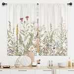 Riyidecor Floral Kitchen Curtains S