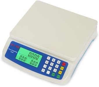 30kg x 1g Electronic Computing Scale, Large Kitchen Scale, LCD Digital Commercial Food Produce Scale 66LB Capacity with AC Adapter for Meat Weighting Stores Restaurant Market