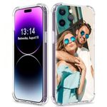 Bitrue Custom Personalized Picture/Photo Phone Case for iPhone 16 15 14 12 13 11 Pro Max Plus XR X Xs 8 7 6, Four-Corner airbag is Anti-Drop,Anti-Scratch Soft Protective Clear TPU Case