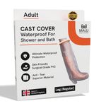 MALU Waterproof Leg Cast Cover – Best Leg Cast Cover for Showering – Durable Waterproof Cast Cover Leg – Reusable Cast Protector for Shower Leg Adult – Full Leg Cast Cover for Bathing & Surgery Recovery