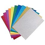 Springboard A4 Glitter Card Sheets - 230gsm Non Shed Glitter Cardstock for Card Making - Glitter Card Compatible w/Die-Cutting Machines - Sparkly Craft Supplies - Assorted Colours - 10-Pack