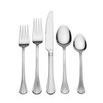 Pfaltzgraff 5269522 Southport 20-Piece Flatware Set, Stainless Steel, Silver