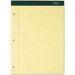 Tops Double Docket Writing Tablet, 8-1/2 x 11-3/4 Inches, Perforated, 3-Hole Punched, Canary, Legal/Wide Rule, 100 Sheets per Pad, 6 Pads per Pack (63387)