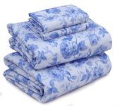 RUVANTI Full Size Sheets Set, Brushed Microfiber Sheets 4 Pieces (1 Fitted Sheet, 1 Flat Sheet, 2 Pillowcases), with 15-inch Deep Pockets, Lightweight & Compfy Premium Hotel Bedding, Inkwash