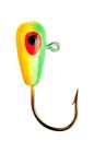 Lindy Live Bait Jig Fishing Lure - Works with Minnows, Leeches, Nightcrawlers, Soft Plastics, Etc., Glow Perch, 1/4 oz