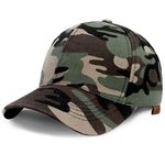 YouGa Mens Women Baseball Cap - Teen Boys Camouflage Baseball Caps,Unisex Adjustable Baseball Hat Breathable Floral Print Outdoor Sun Hats for Hip Hop Sports (Green)